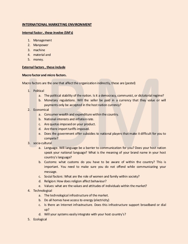 INTERNATIONAL MARKETING NOTES PDF INTERNATIONAL MARKETING NOTES PDF