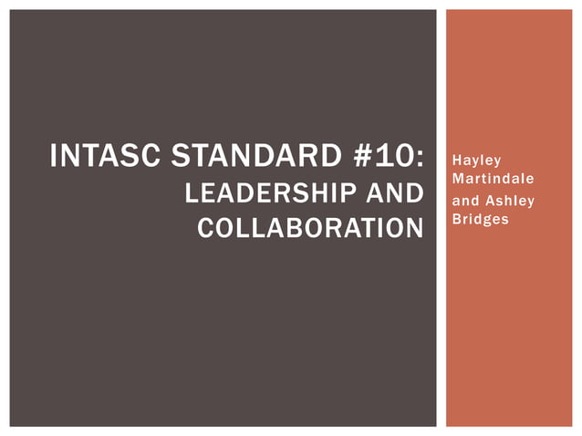 INTASC Standard 10 | PPTX