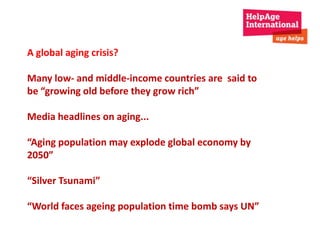 A new view on global ageing | PPTX
