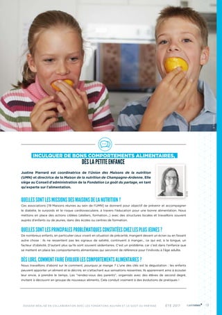 Carenews Journal 8 La bonne alimentation et la jeunesse CNJ8 