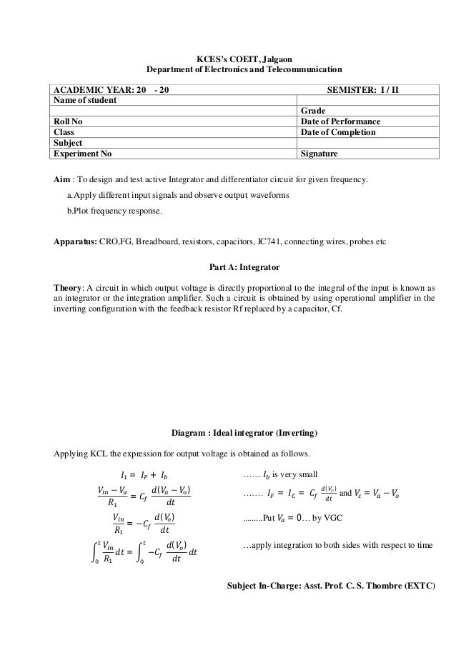 Linear Integrated Circuit