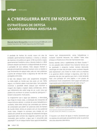 Artigo publicado na Revista Intech Brasil 136 - A Ciberguerra bate em nossa porta