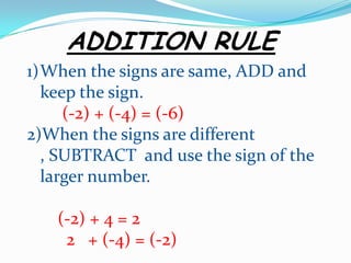 Integers | PPTX