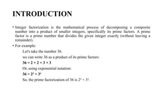 Integer Factorization in cyber security.pptx