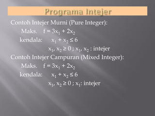 Integer programming | PPT