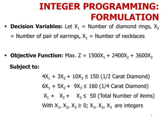 Integer programming | PPT