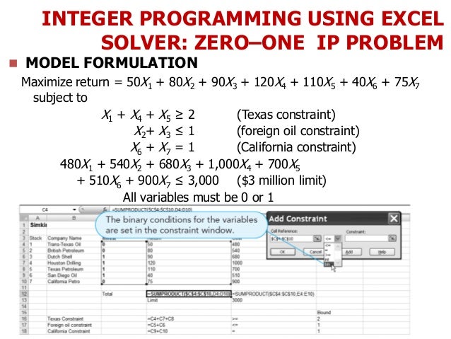 Integer programming