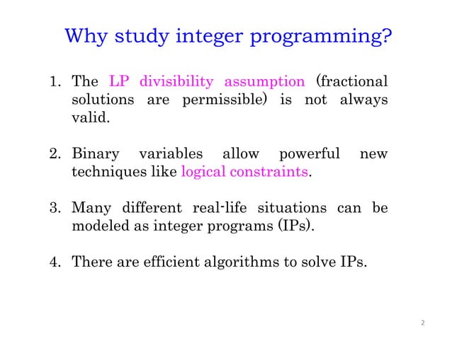 Integer Programming PPt.ernxzamnbmbmspdf | PPT