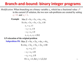 ppt - integer programming and branch and bound... Integer Programming PPt.ernxzamnbmbmspdf | PDF