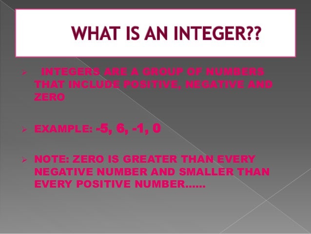 Integers slideshare picture