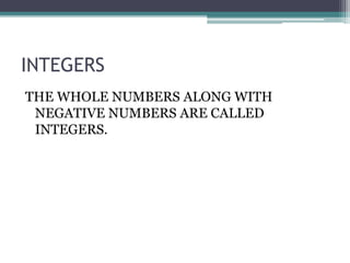 Integers | PPTX