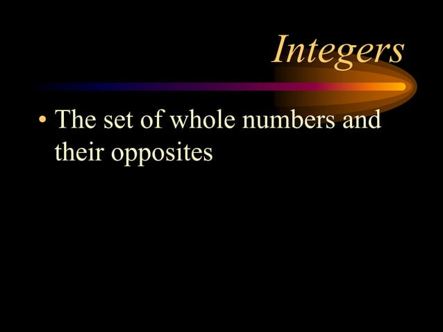 integer ppt of math ,power point present | PPT