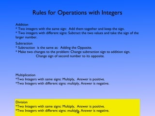 Integers Presentation | PPT