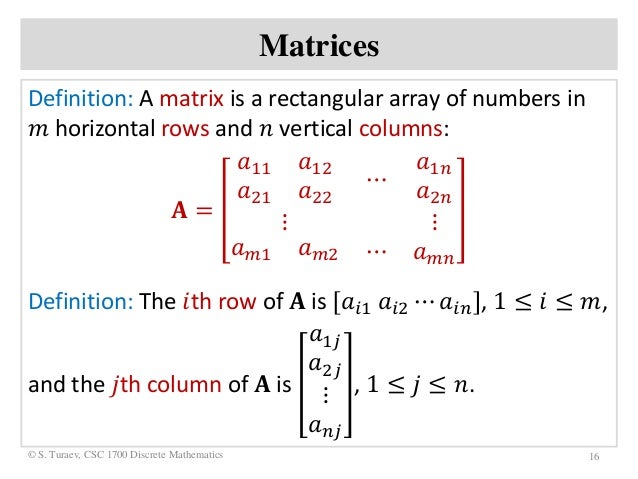 Integers and matrices (slides)