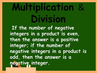 Integers Class 7 | PPTX | Programming Languages | Computing
