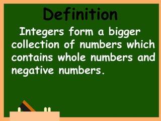 Intagers Def Integers Class 7 | PPTX