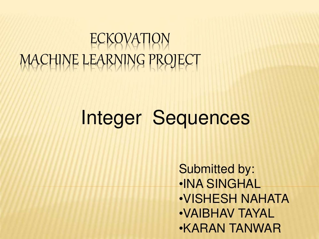 Integer Sequence Integer Sequence