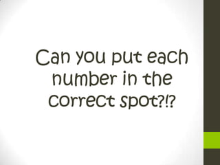 Test AnswersOut of 42 Points 1 POINT EACH 4^6	2.  2 x 5	3. 11 x 31     4. 81	225          6.    1	7.  1	8.  8,000	9.  20010. 7 		11.   3    12.  10	   4 X 10^9	14.  2.87 X 10^715. 4.8 X 10^-4		16. 1,300	17. .097                     18. 36,700	