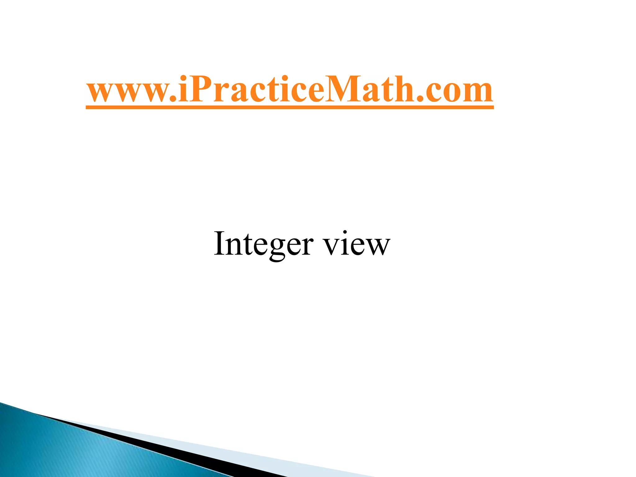 INTEGERS | PPT
