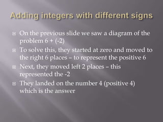 Integers powerpoint - a brief introduction | PPT