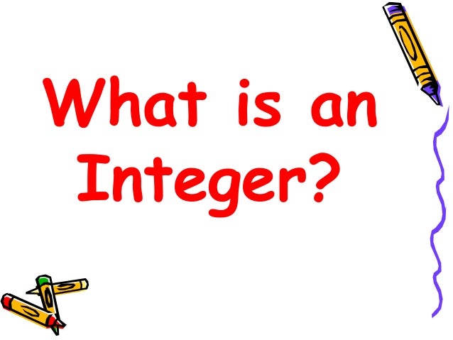 Integers ppt