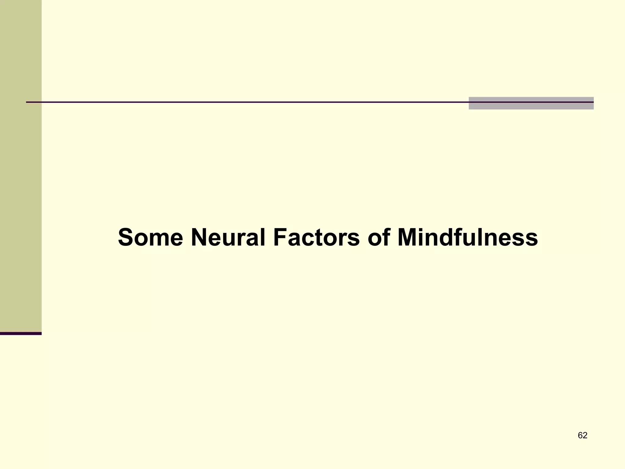 Some Neural Factors of Mindfulness 