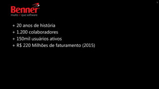 + 20 anos de história
+ 1.200 colaboradores
+ 150mil usuários ativos
+ R$ 220 Milhões de faturamento (2015)
5
 