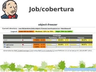 Job/cobertura




          Integração contínua @gpupo
 