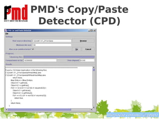 PMD's Copy/Paste
 Detector (CPD)




            Integração contínua @gpupo
 