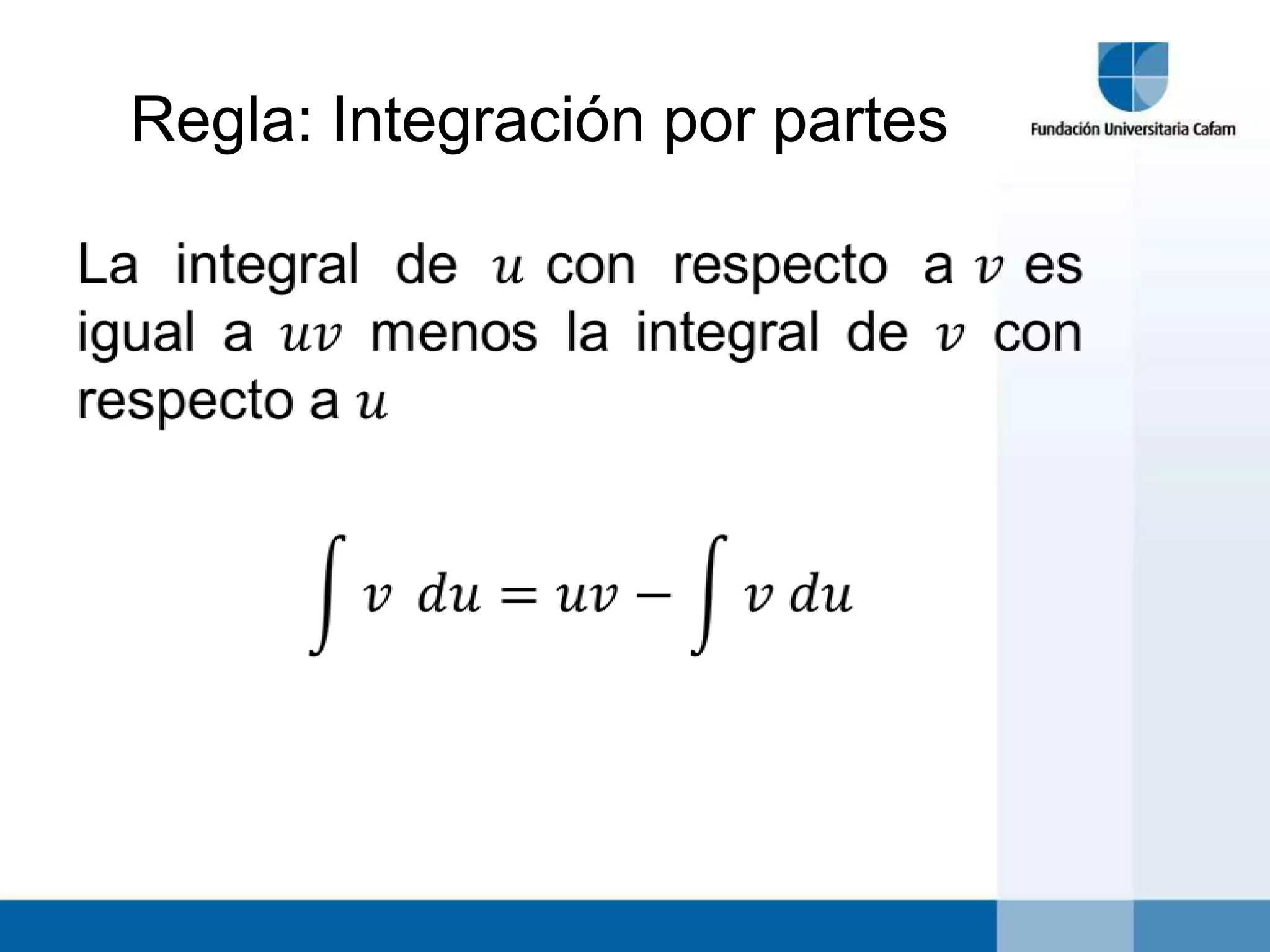 Regla: Integración por partes