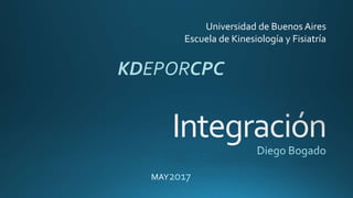 Universidad de Buenos Aires
Escuela de Kinesiología y Fisiatría
MAY2017
KDEPORCPC
 