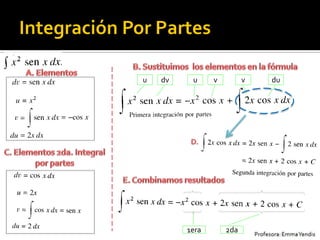 u   dv    u     v         v   du




         1era       2da
 