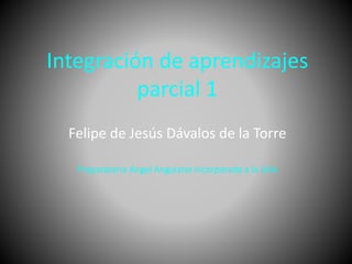 Integración de aprendizajes 
parcial 1 
Felipe de Jesús Dávalos de la Torre 
Preparatoria Ángel Anguiano incorporada a la UAA 
 
