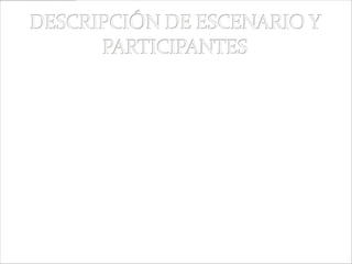 DESCRIPCIÓN DE ESCENARIO Y PARTICIPANTES     El escenario de investigación es el colegio Maipore, institución de secundaria ubicada al norte de la ciudad de Bucaramanga. La investigación se desarrollará en el salón de clase y en el salón de computadores. Este salón cuenta con 25 computadores con acceso a Internet. No cuenta con video beam, televisor ni equipos de video.  También el aula de audio visual donde se tiene televisor, equipos de video, video beam y audio.      Los participantes son un grupo de sexto bachillerato que consta de 38 alumnos de edades entre 10 y 13 años  de los cuales 22 son niñas y 16 son niños provenientes de la sede B de primaria del mismo colegio y de estratos 0,1 y 2 mayoritariamente. Cuentan con  limitados conocimientos básicos en inglés alcanzados en 3 horas semanales de clase por un máximo de 36 semanas al año, varias de estas horas han sido dedicadas a actividades extracurriculares.  Y en el área de informática cuentan con conocimientos básicos en manejo del computador obtenidos en 2 horas semanales durante 36 semanas al año de las cuales varias horas han sido dedicadas a  diferentes actividades  escolares.