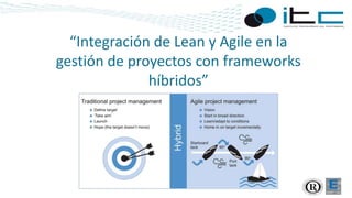Actividades Branch Asturias
“Integración de Lean y Agile en la
gestión de proyectos con frameworks
híbridos”
 