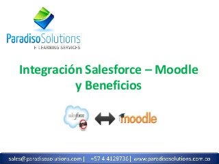 Integración Salesforce – Moodle
y Beneficios

sales@paradisosolutions.com | +1 800 513 5902

|

 