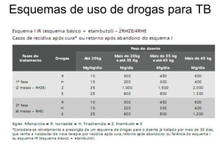 Esquemas de uso de drogas para TB  