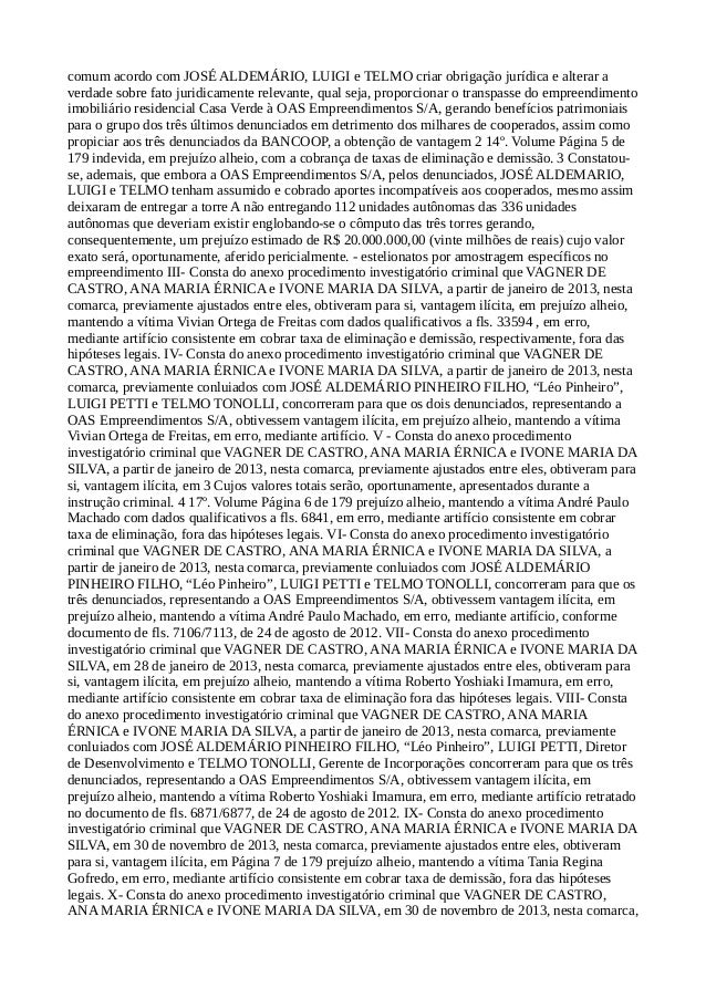 PEDIDO DE PRISÃO DE LULA