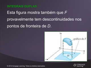 INTEGRAIS DUPLAS

Esta figura mostra também que F
provavelmente tem descontinuidades nos
pontos de fronteira de D.

© 2010 Cengage Learning. Todos os direitos reservados.

 
