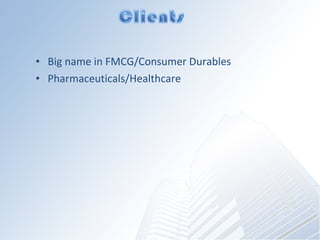Big name in FMCG/Consumer Durables Pharmaceuticals/Healthcare 