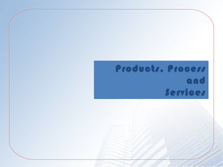 Products, Process and Services 