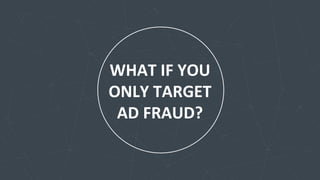 WHAT	
  IF	
  YOU	
  
ONLY	
  TARGET	
  	
  
AD	
  FRAUD?	
  
 