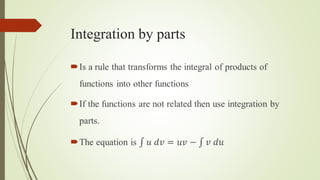 Integration by parts
 