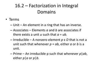 Integral Domains | PPTX