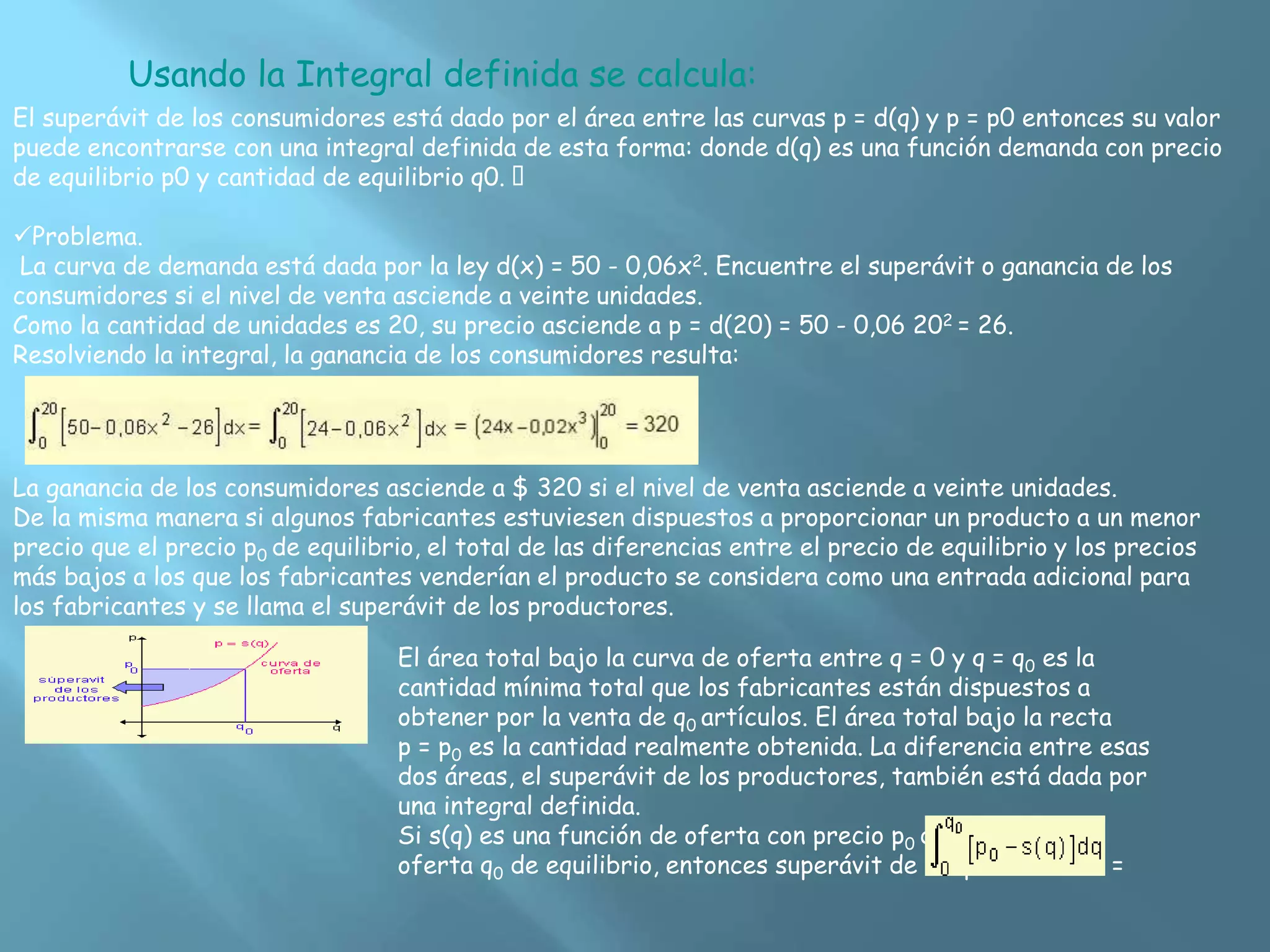 Integrales en la economia | PPTX