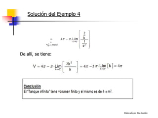 Elaborado por Elsa Guédez
Solución del Ejemplo 4
De allí, se tiene:
 