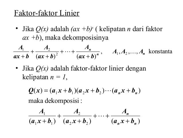 Integral fungsi rasional (2) Integral fungsi rasional (2)
