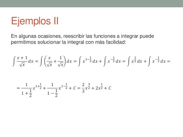 Resultado de imagen para pasos para resolver una integral indefinida