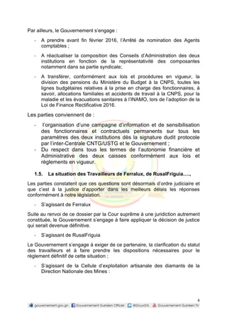 Intégralité du protocole d’accord entre le gouvernement, les ...