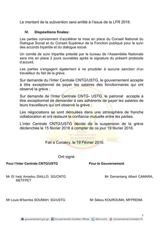Intégralité du protocole d’accord entre le gouvernement, les ...
